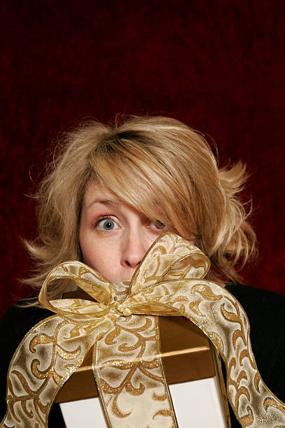 istock Surprised Woman with Gift 89528731