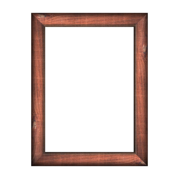 istock wooden frame with isolated white background. for A4 image or text. 895289512