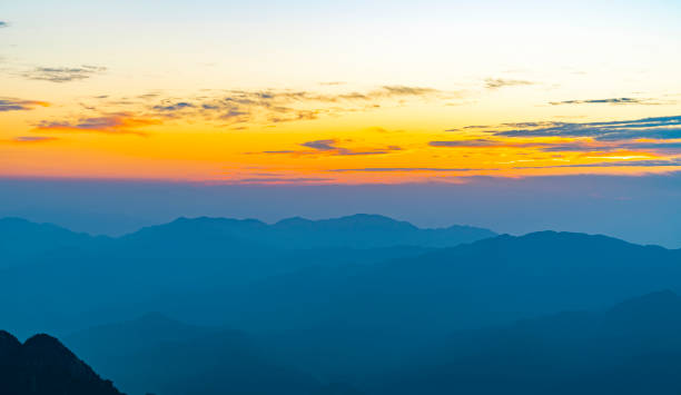 istock Chinese Mount Huangshan beautiful sunrise morning and distant background 895314706