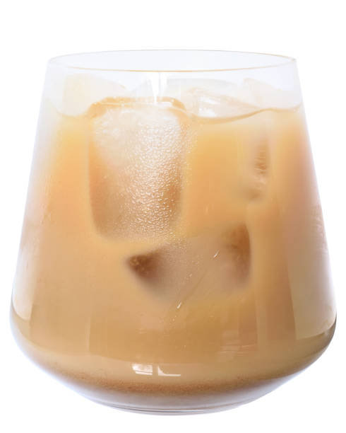 istock Glass with iced coffee isolated 895345632