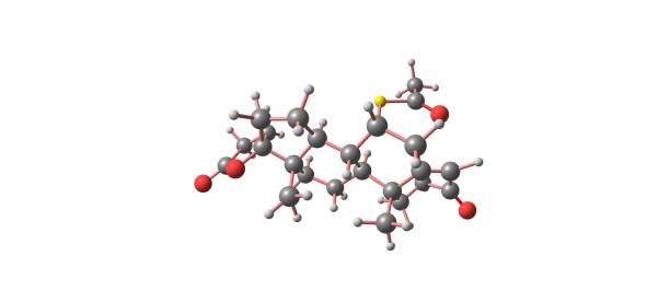 молекулярная структура спиронолакла изолирована на белом - hydrogen molecule white molecular structure стоковые фото и изображения