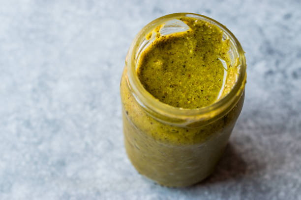 istock Green Pistachio Paste Urbech made with  Peanut Butter. 895365016