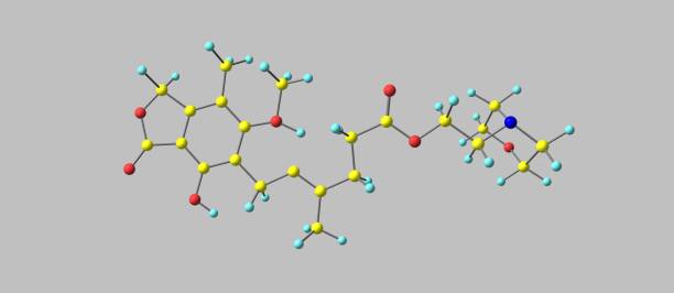 Mycophenolic Acid Molecular Structure Isolated On Grey Stock Photo -  Download Image Now - iStock