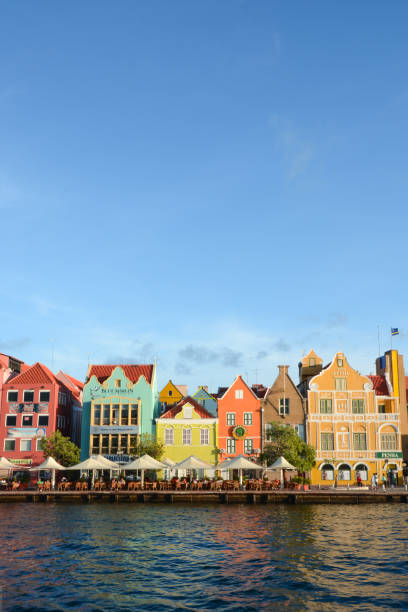 Early evening light warms the candy-colored buildings line the waterfront at this UNESCO World Heritage Site.