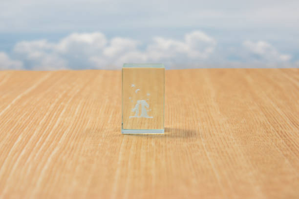 gift Crystal lover on wood ans blue sky