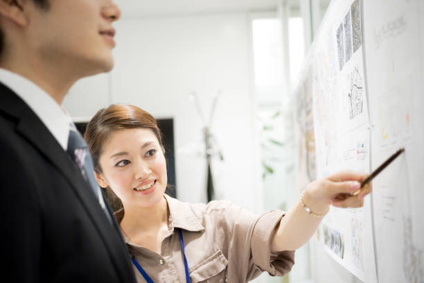 istock Image of the meeting (whiteboard · male · female) 895454730