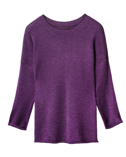 istock Classic violet woman sweater isolated on white 895459130