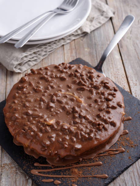 istock Almond cake with dark chocolate 895462260