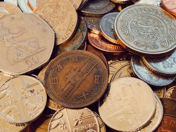 istock Mixed coins of the world 895468476