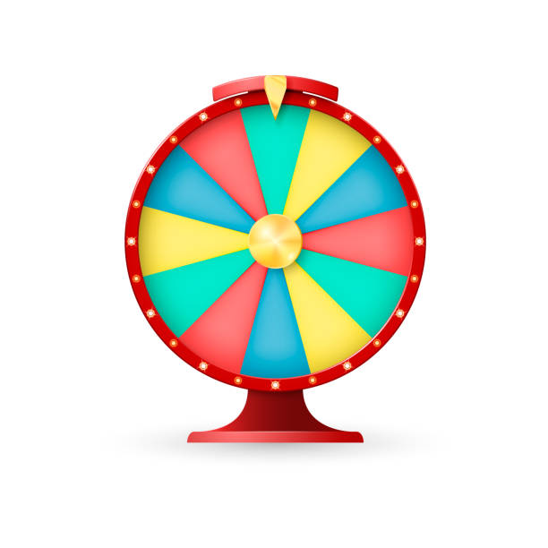 istock Casino equipment, wheel of fortune. Jackpot lacky winner. Vector illustration on white background 895470952