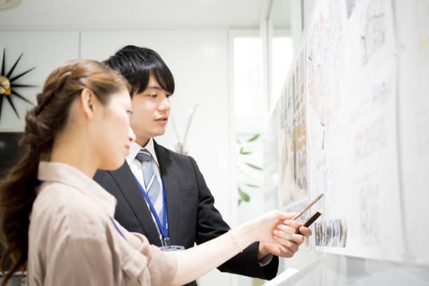 istock Image of the meeting (whiteboard · male · female) 895471616