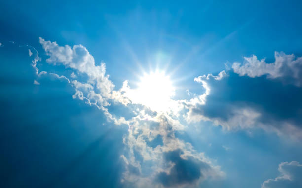 istock Sun Cloud concept. sky blue or azure sky and cloud 895483368