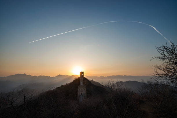 万里の長城  - china great wall of china wall beijing ストックフォトと画像