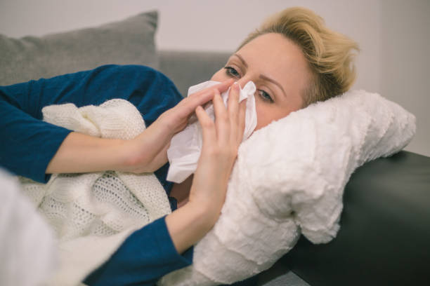 istock Sick Woman.Flu.Woman Caught Cold. 895485644