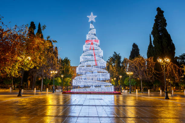 Syntagma square in Athens. stock photo