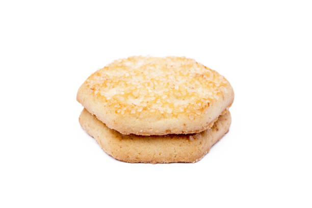 istock Tasty cookies biscuits isolated on white background 895518250