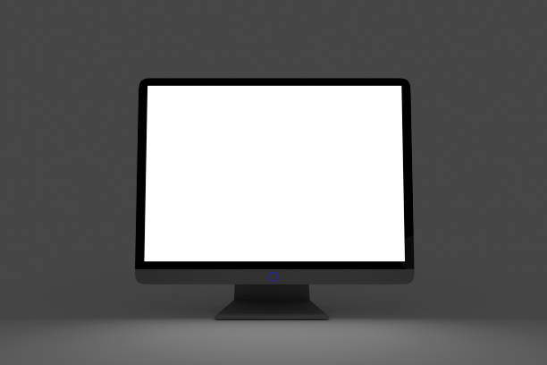 istock 3d render, 3d illustration, lcd monitor with blank display 895542466