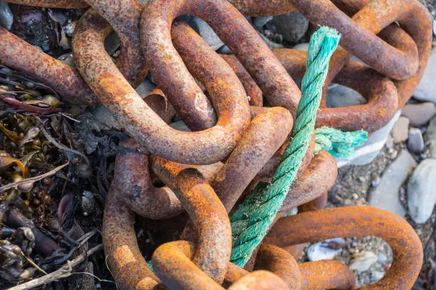 Photo of Rusty Chains on a beach