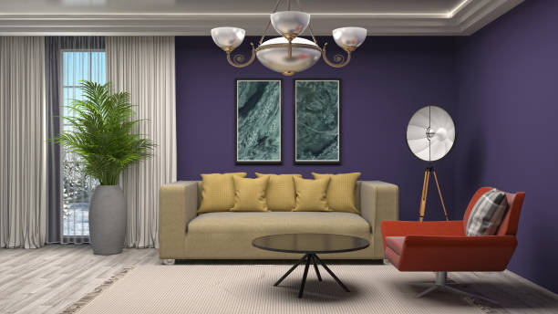 istock Interior living room. 3d illustration 895590062