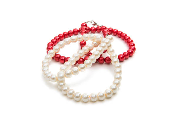 pearl necklace isolated on white background