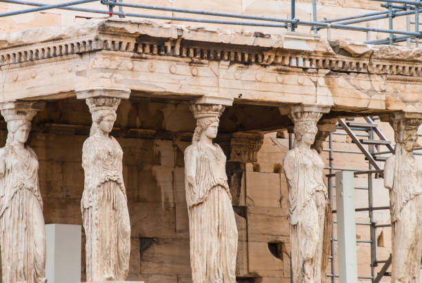 Close up of Caryatids