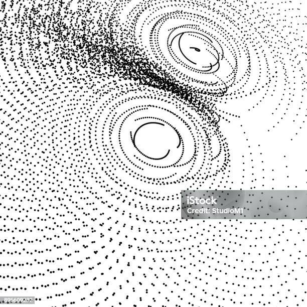 Array With Particles Abstract Dynamic Background Technology Vector ...