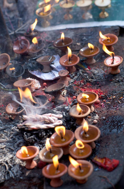 istock Candles in Dakshinkali Temple in Pharping, Nepal 895609606