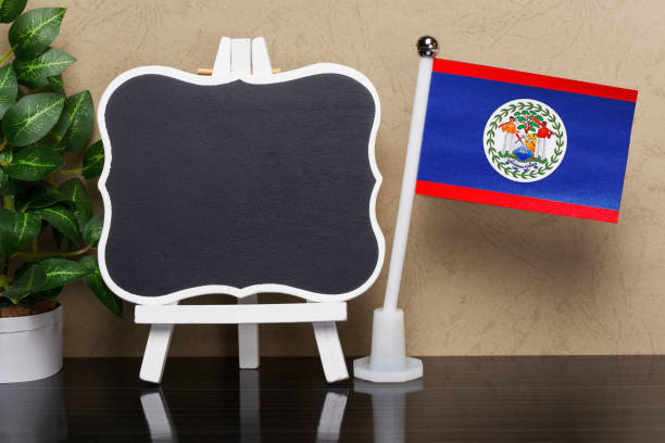 istock Flag of Belize and Blackboard 895609984