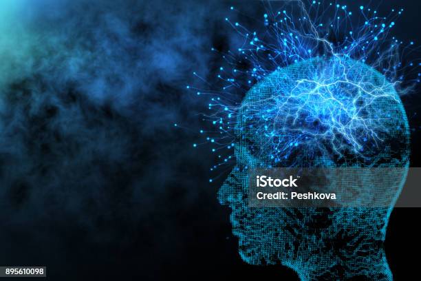 Inteligencia Artificial Y El Concepto De Red Foto de stock y más banco de imágenes de Inteligencia artificial - Inteligencia artificial, Inteligencia, Falso