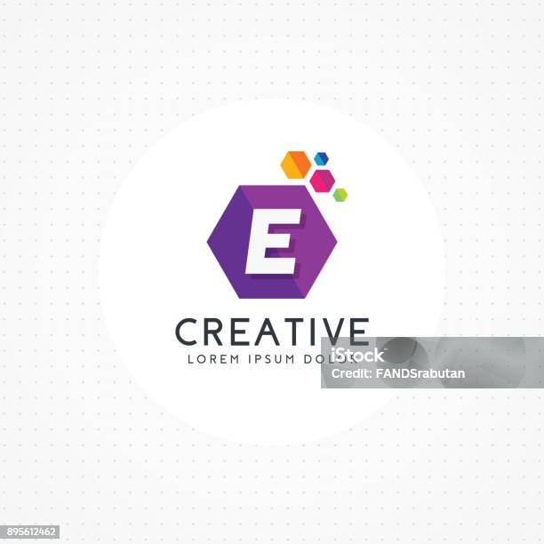 E Symbol Vector Creative Hexagonal Letter E Symbol Stock Illustration - Download Image ...
