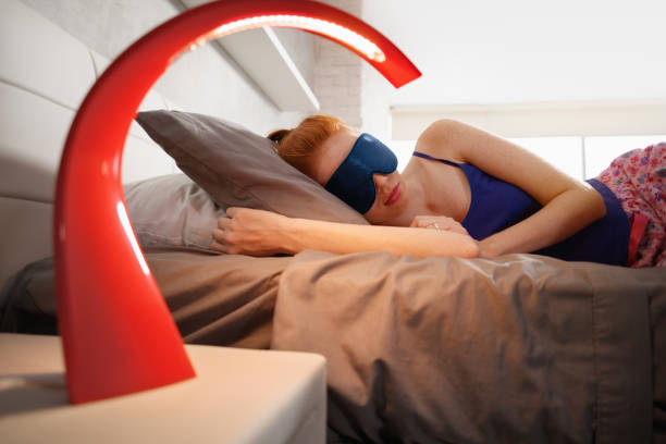 istock Woman In Bed Sleeping With Sleep Mask On Eyes 895613548