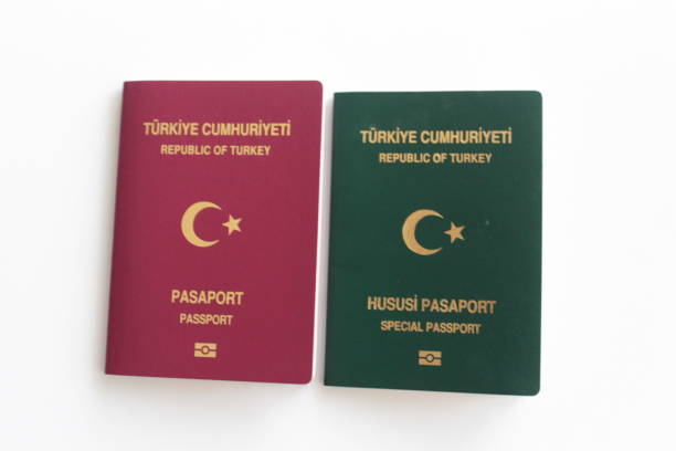 istock green special turkish passport and red turkish passport 895634314