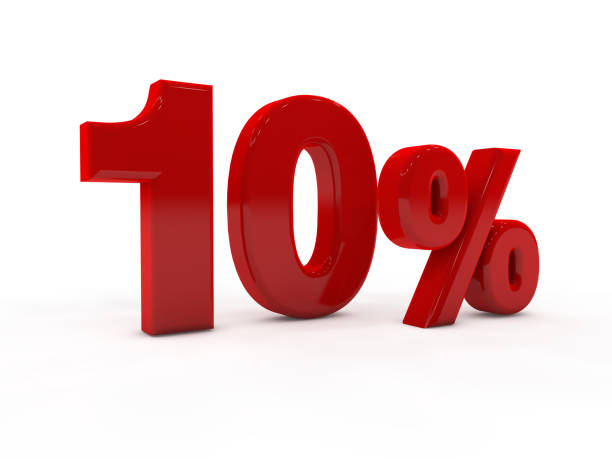 istock Ten percent sign 895643044