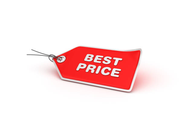 Best Price Shopping Tag - White Background - 3D Rendering