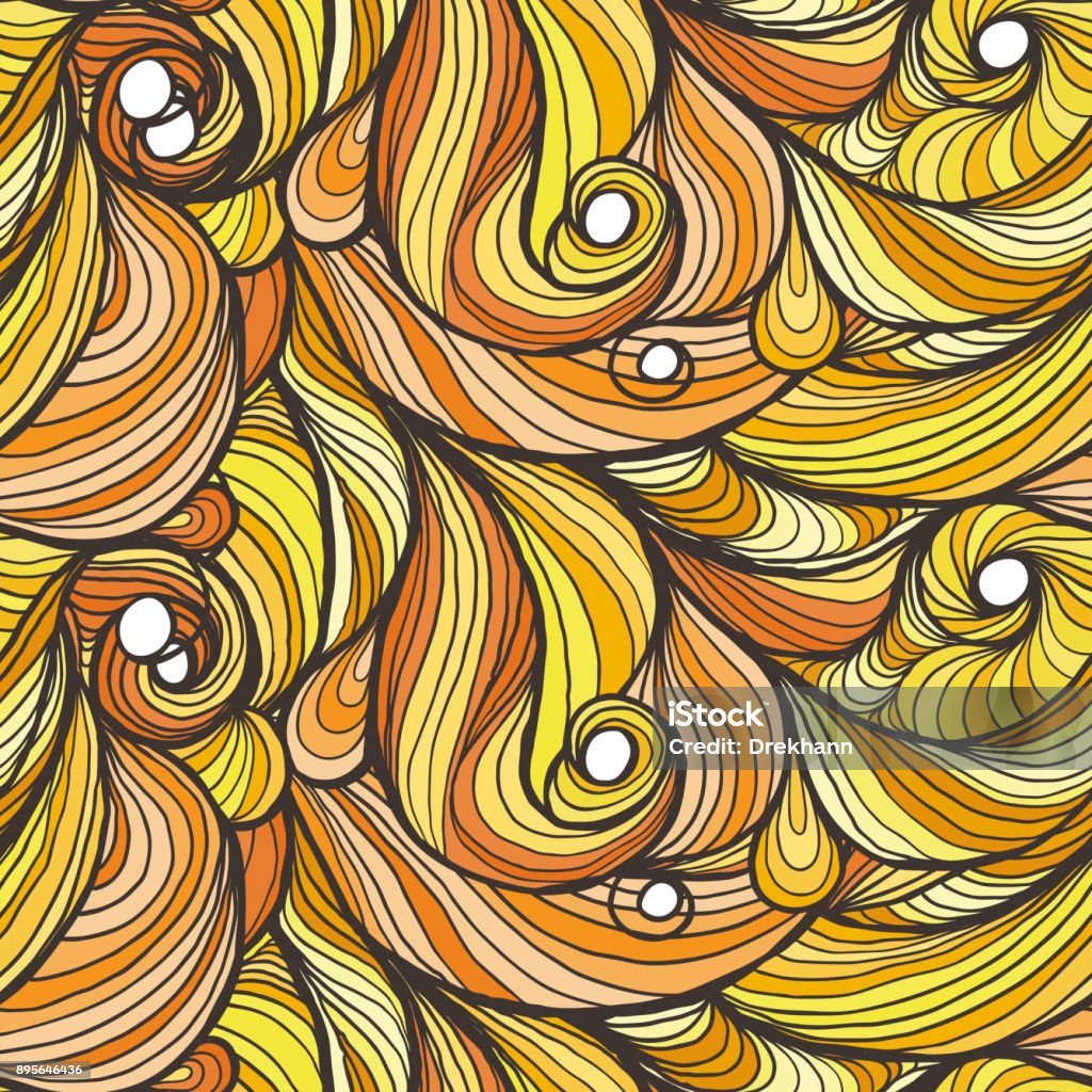 Pattern Ink Doodle Ink Doodle Waves Stock Illustration - Download Image Now - Abstract ...