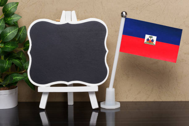 istock Flag of Haiti and Blackboard 895666854