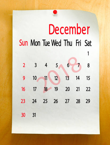 istock Calendar for December 2018 close-up. 895677762