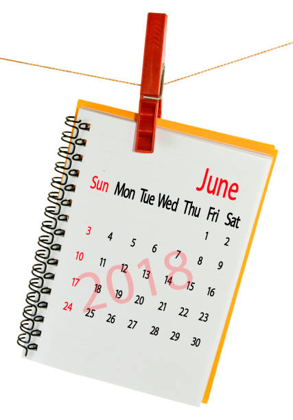 istock Calendar for june 2018 closeup. 895677778