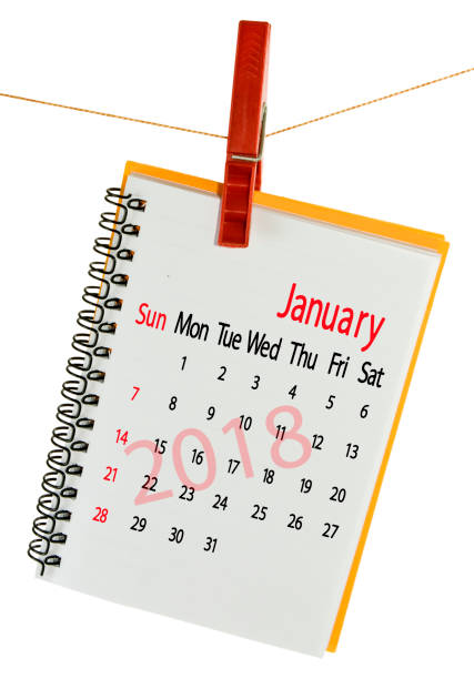 istock Calendar for January 2018 close up. 895677794