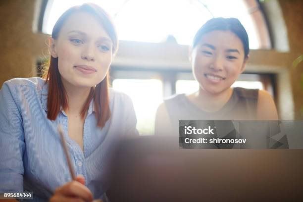 Watching Business Stream Stock Photo - Download Image Now - Meeting, Businesswoman, Multiracial Group