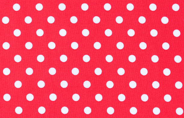 istock Cloth background texture of white dotted red textile 895686914