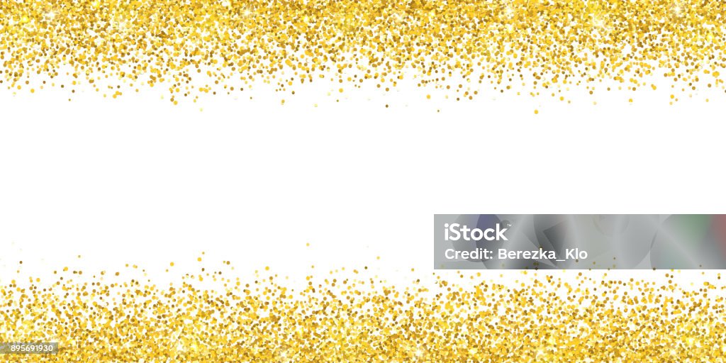 Gold glitter wide border backround. Vector Gold glitter wide border backround. Vector illustration Glittering stock vector