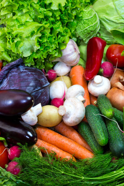 istock Background of fresh vegetables and greens 895700184