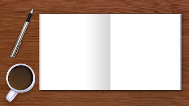istock Flay lay space on the desk  Area space enter text. mockup coffee cups,  Pen note paper Placed on a White table wood top view desk table with  top view with copy space phone smartphone 895713348