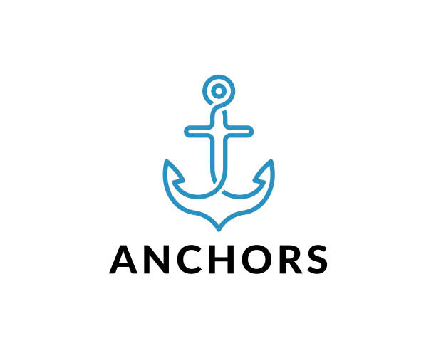 2 - anchor harbor vector symbol stock illustrations