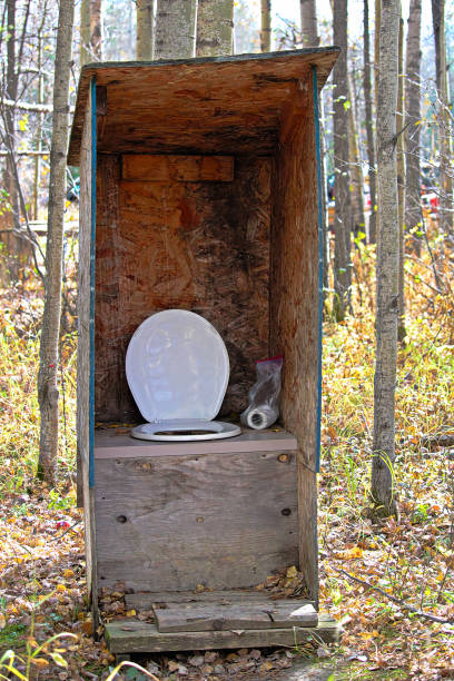 istock A rustic outhouse at a hunting camp 895749358