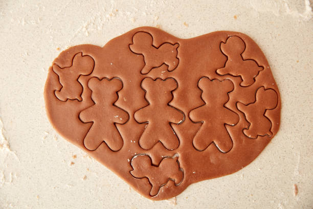 bake Christmas gingerbread cookies, cooking in the kitchen.