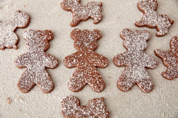 bake Christmas gingerbread cookies, cooking in the kitchen.