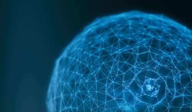 istock Electric plexus modern cold blue futuristic virtual technology background, Telecomunications concept, Network net digitally generated image. 895816376