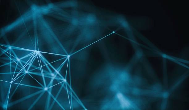 istock Electric plexus modern cold blue futuristic virtual technology background, Telecomunications concept, Network net digitally generated image. 895816398